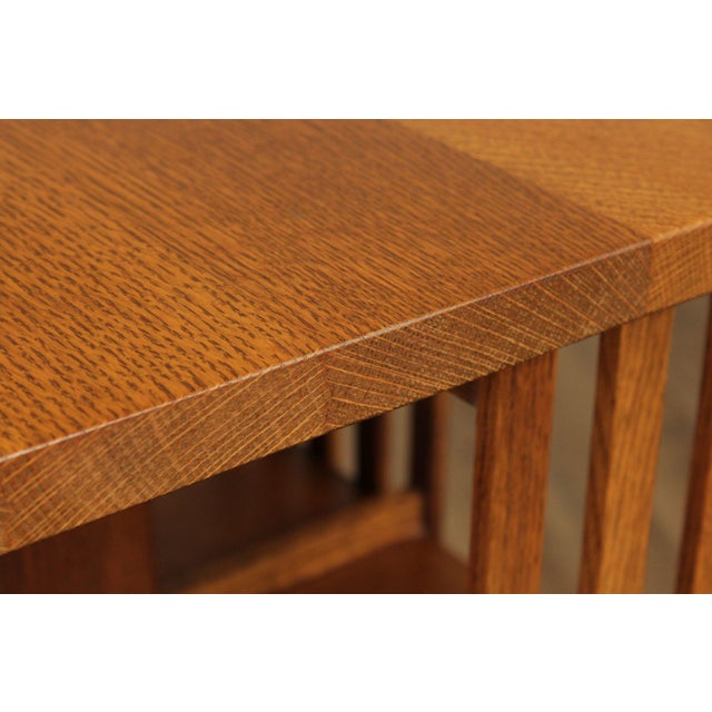 Stickley Mission Collection Oak Revolving Bookcase For Sale - Image 10 of 12