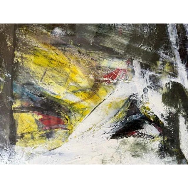 Yellow Yellow and Black Abstract Painting by Vahan For Sale - Image 8 of 8