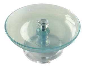 Murano Dish With Lucite Base, 1960s Opalescent Aqua Blue