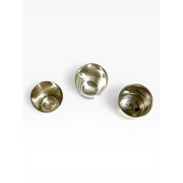 Art Deco Set of 3 Antique French Art Deco Cups or Matchstick Holders Including Christofle For Sale - Image 3 of 10