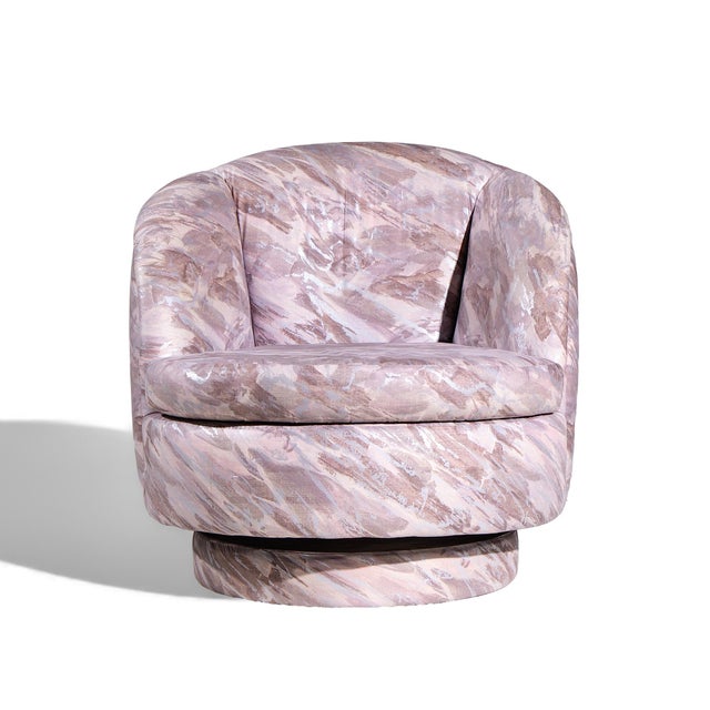 Mid 20th Century Milo Baughman for Thayer Coggin Mid Century Swivel Tilt Lounge Chairs - Pair For Sale - Image 5 of 13