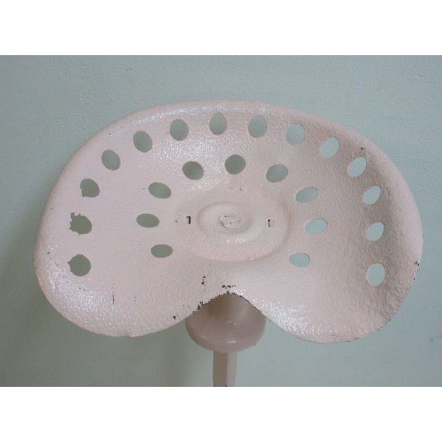 Industrial Antique Industrial Custom Made Tractor Seat Bar Stool For Sale - Image 3 of 11