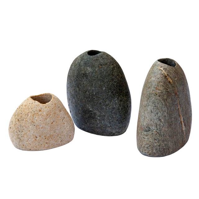 Small Vintage Stone Bud Vases, Set of 3 For Sale In Los Angeles - Image 6 of 10