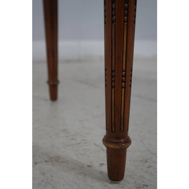 Wood Karges French Louis XVI Style Walnut Lamp Table For Sale - Image 7 of 12
