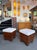 Mid-Century Modern Pair of Handle Stools Wood, Italy, 1970s For Sale - Image 13 of 14