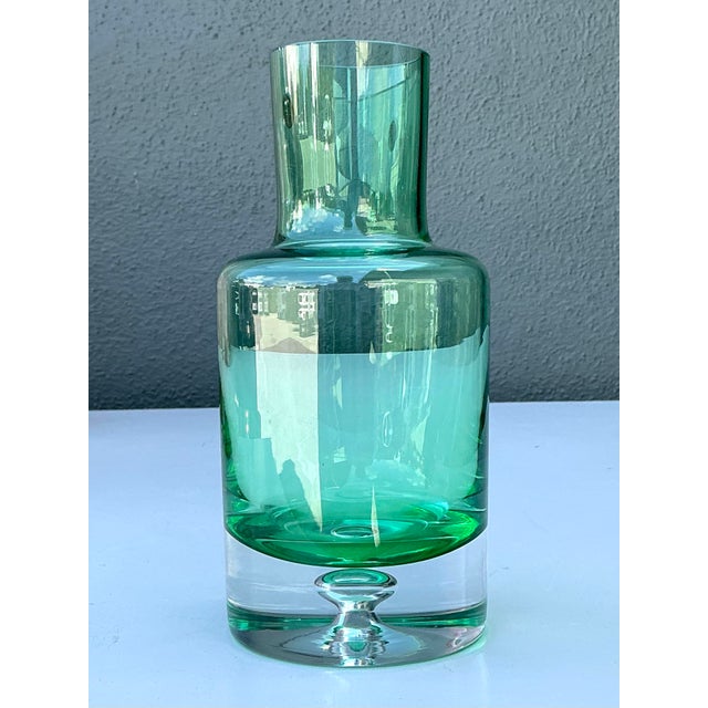 Vintage Polish Blown Glass Vase For Sale - Image 12 of 12