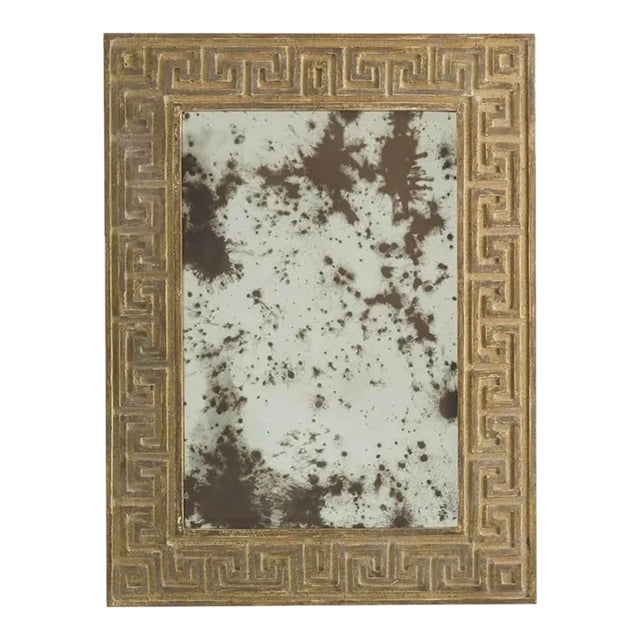 Christopher Guy Petite Mirror Florentine Wash, Ivory Wood & Crackle Poly For Sale