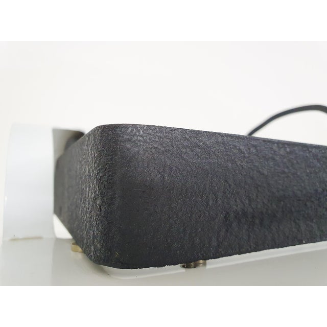 Black White Metal Floor Lamp, Italy, 1980s For Sale - Image 8 of 14