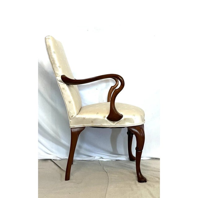 Late 20th Century Newly Re-Upholstered George I Mahogany Armchair For Sale - Image 5 of 6