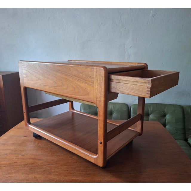 Multifunction Teak Serving Bar Cart from Vildbjerg Møbelfabrik, Denmark, 1960s For Sale - Image 15 of 15
