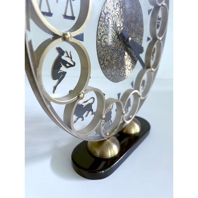 Vintage Zodiac Theme Desktop Clock, 1950s For Sale - Image 17 of 18