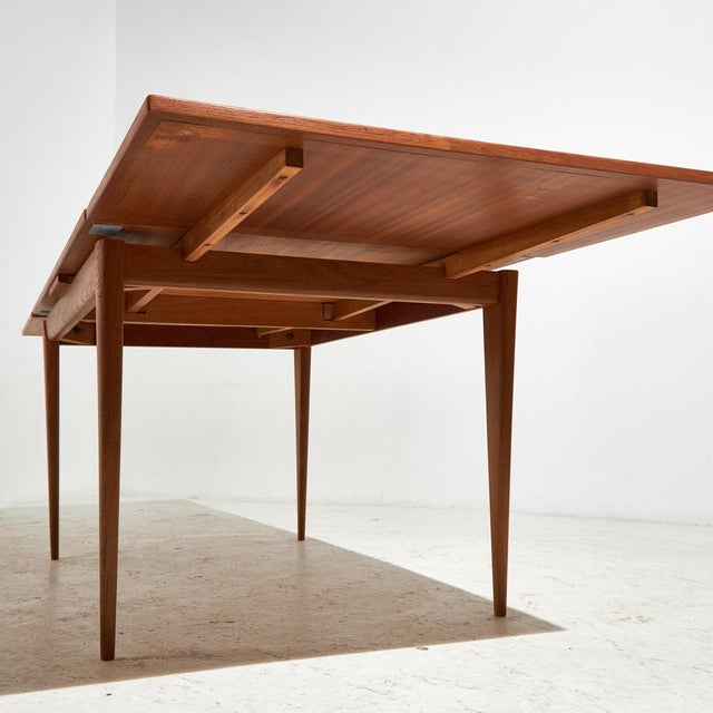 Brown Teak Dining Set by Niels O. Møller for J.L. Møllers Møbelfabrik, 1960s, Set of 7 For Sale - Image 8 of 18