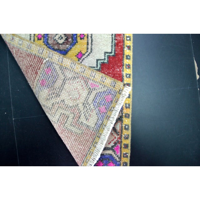 1960s Turkish Oushak Red Vintage Wool Area Rug For Sale - Image 5 of 6