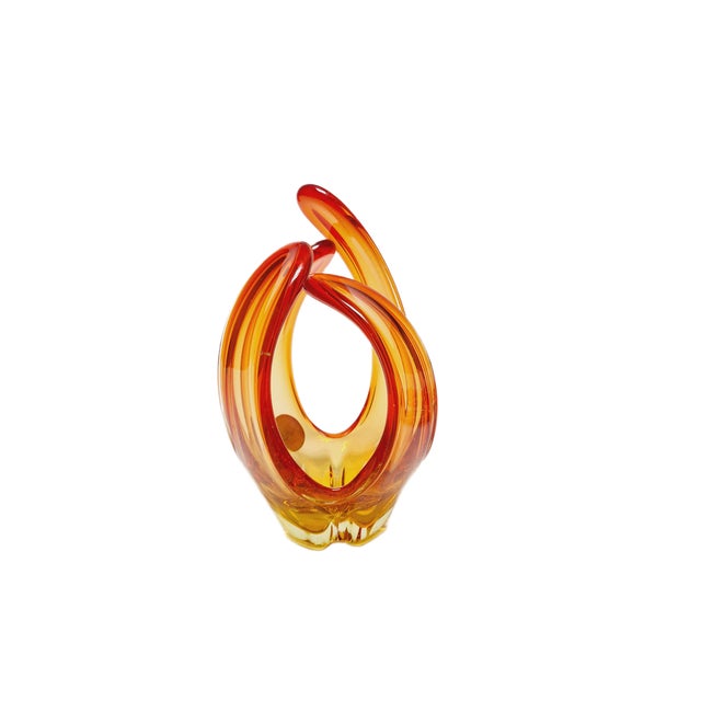 Red Decorative Glass Form by Murano, Italy, 1960s For Sale - Image 8 of 18