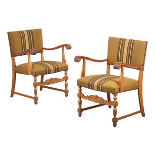 Oak Armchairs, Denmark, 1960s, Set of 2 For Sale