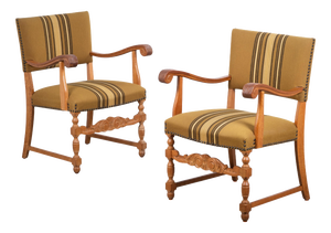 Oak Armchairs, Denmark, 1960s, Set of 2