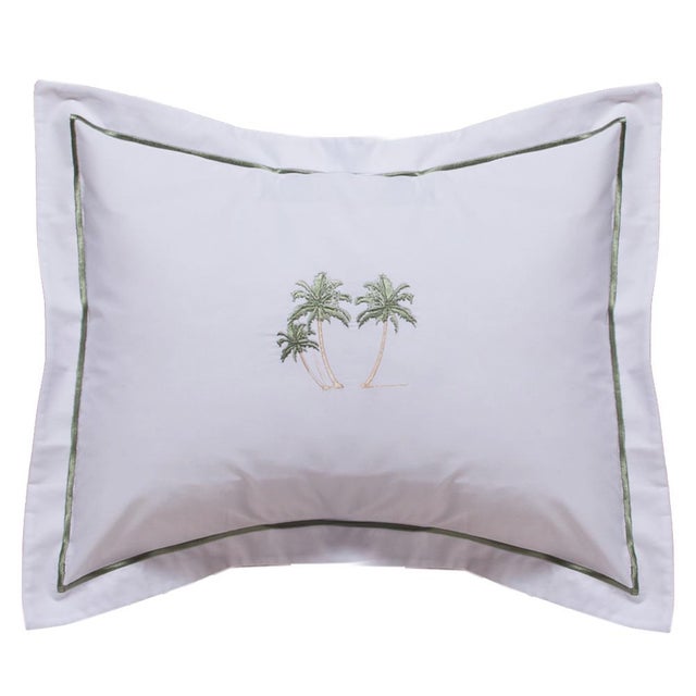 Three Palm Trees Boudoir Pillow Cover, Embroidered Chairish