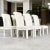 6 White Upholstered High Back Parsons Dining Chairs For Sale - Image 9 of 17