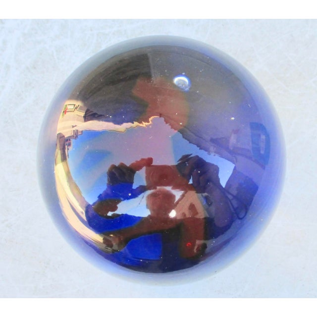Red Pony Into the Blue Glass Paper Weight For Sale - Image 10 of 11