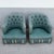 Vintage Mid Century Skirted Green Tufted Lounge Chairs - A Pair For Sale - Image 4 of 7