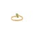 Metal Pear Cut Natural Emerald and Diamond Bypass Ring Size 5.5 in 14k Yellow Gold For Sale - Image 7 of 13