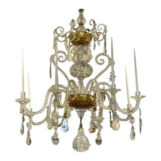 18th Century Italian Blown Glass Rococo Chandelier For Sale