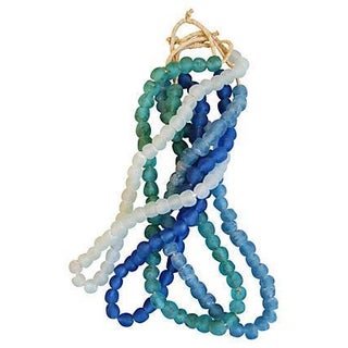 Sea Glass Bead Strands - Set of 4 For Sale