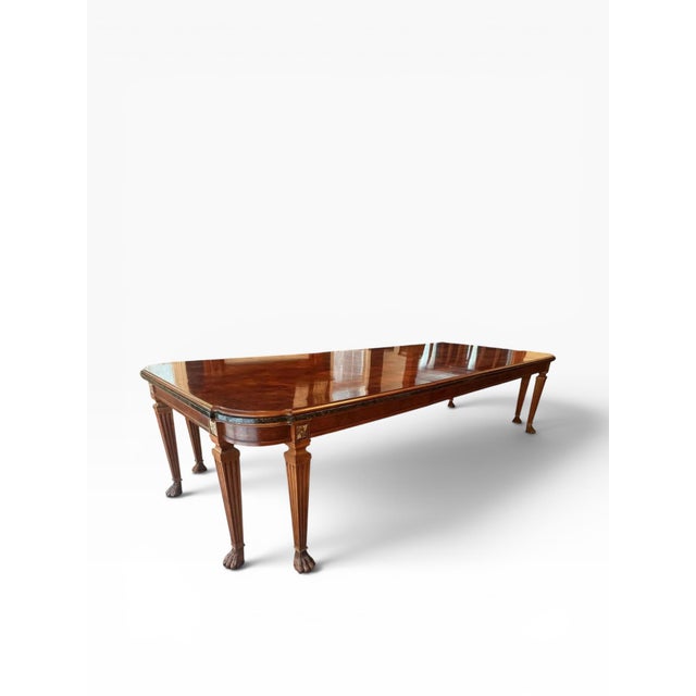 Baroque Ultra-Rare Henredon Grand Provenance Neoclassical Dining Table – Fluted Legs & Claw Feet For Sale - Image 3 of 9