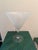 A playful late 1990s frosted glass accent lamp in the form of an oversized martini glass. Featuring a satin-frosted...