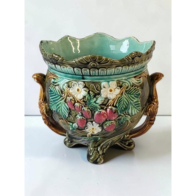 Art Nouveau Earthenware Cachepot from Onnaing, 1890s For Sale - Image 6 of 10
