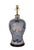 Chinoiserie Vintage Hand-Painted Blue and White Vase Table Lamp For Sale - Image 3 of 9