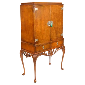 20th Century Burr Walnut Cocktail Cabinet