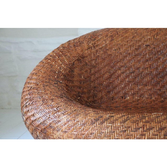 1970s Vintage Woven Wicker Sofa, 1970s For Sale - Image 5 of 13