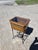 Leather and Glass Display Case End Table With Iron Base For Sale - Image 10 of 11