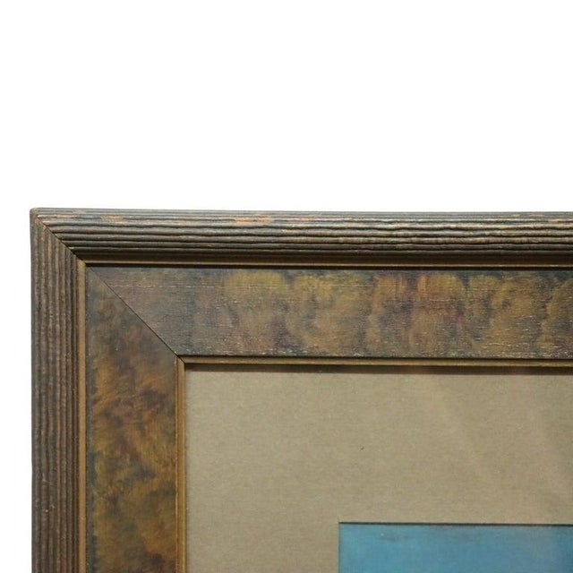 Glass Large Antique Wall Mirror With Maxfield Parrish Print Insert “Cleopatra" C1920 For Sale - Image 7 of 9