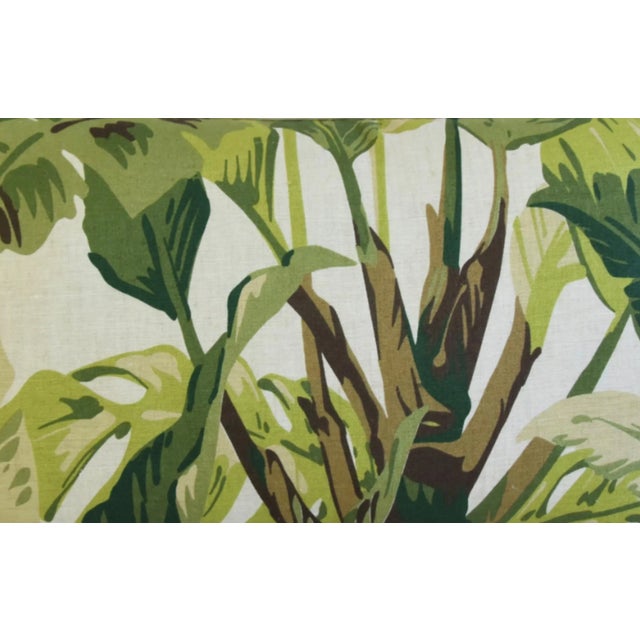 Thibaut Thibaut Travelers Palm Leaf Botanical Linen Feather/Down Pillow 24" X 14" For Sale - Image 4 of 8