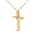 Haus of Brilliance Gold Vermeil Diamond Accent Cross Pendant Necklace For Sale - Image 4 of 6