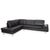 Leather Corner Black Sofa with Manual Function by Ewald Schillig For Sale - Image 4 of 17