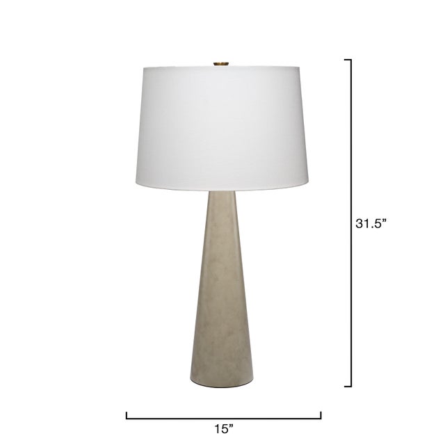 Contemporary Alps Table Lamp, Warm Grey For Sale - Image 3 of 6