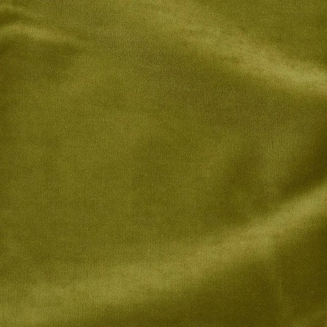 Schumacher Rocky Performance Velvet Fabric in Olivine For Sale