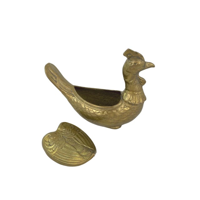 Mid-Century Brass Bird Box For Sale - Image 4 of 5