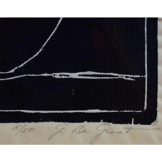 Late 20th Century Don Quixote De La Mancha: Signed Limited Edition Woodcut Portrait by De Groat For Sale - Image 5 of 6