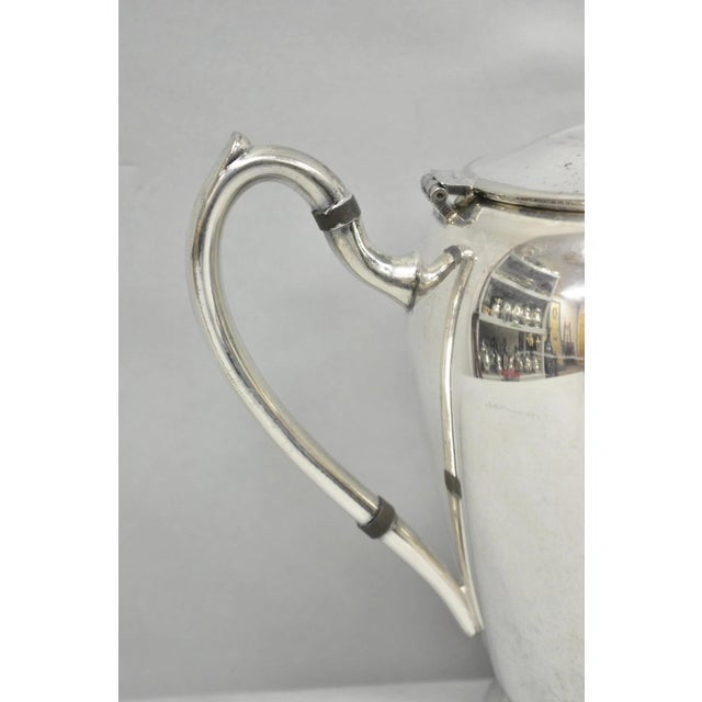 Vintage Abraham & Straus Victorian Silver Plated Bulbous Coffee Pot Teapot For Sale - Image 4 of 14