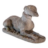 Mid 20th Century English Reconstituted Stone Whippet or Greyhound Dog For Sale