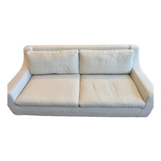 Restoration Hardware Parisian Classic Slope Arm Sofa- Linen For Sale