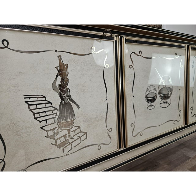 Three-Door Sideboard with Mirror by Umberto Mascagni, 1950 For Sale - Image 14 of 18