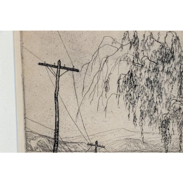 Abbo Ostrowsky Signed Etching Croton on Hudson Circa 1931 For Sale - Image 10 of 14