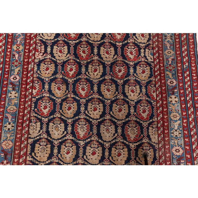 19th Century Antique 19th Century Caucasian Runner For Sale - Image 5 of 9