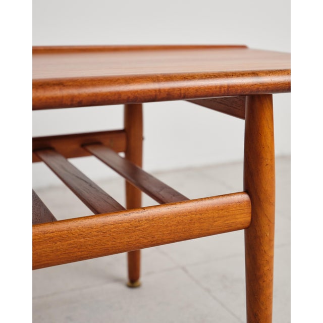 Brown Mid-Century Danish Teak Wood Coffee Table from Grete Jalk, 1950s For Sale - Image 8 of 18