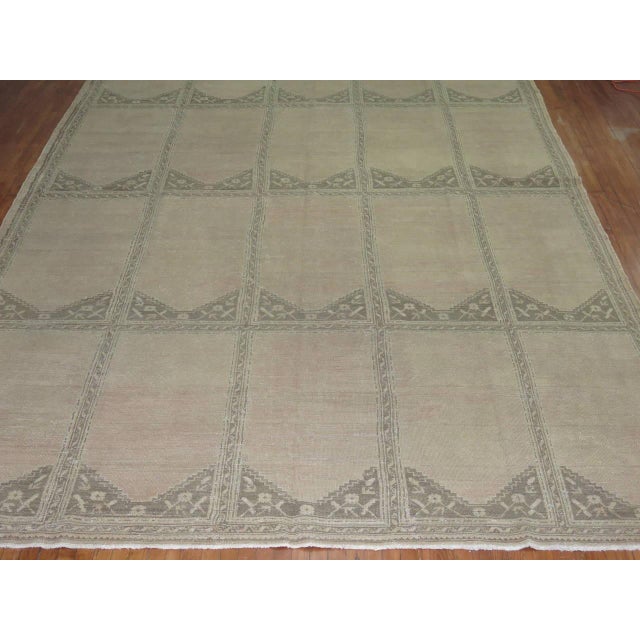 Antique Zabihi Collection Turkish Oushak Rug For Sale - Image 9 of 10